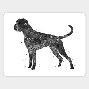 Boxer Dog watercolor black and white Sticker